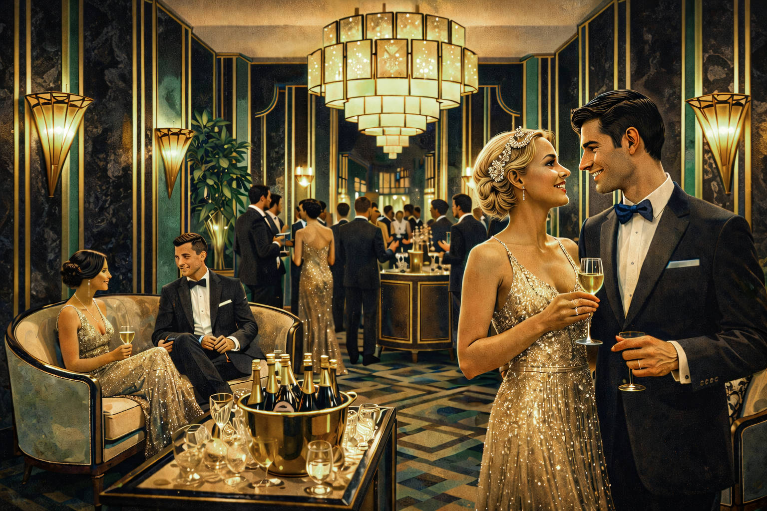 An Art Deco party in the 1920s