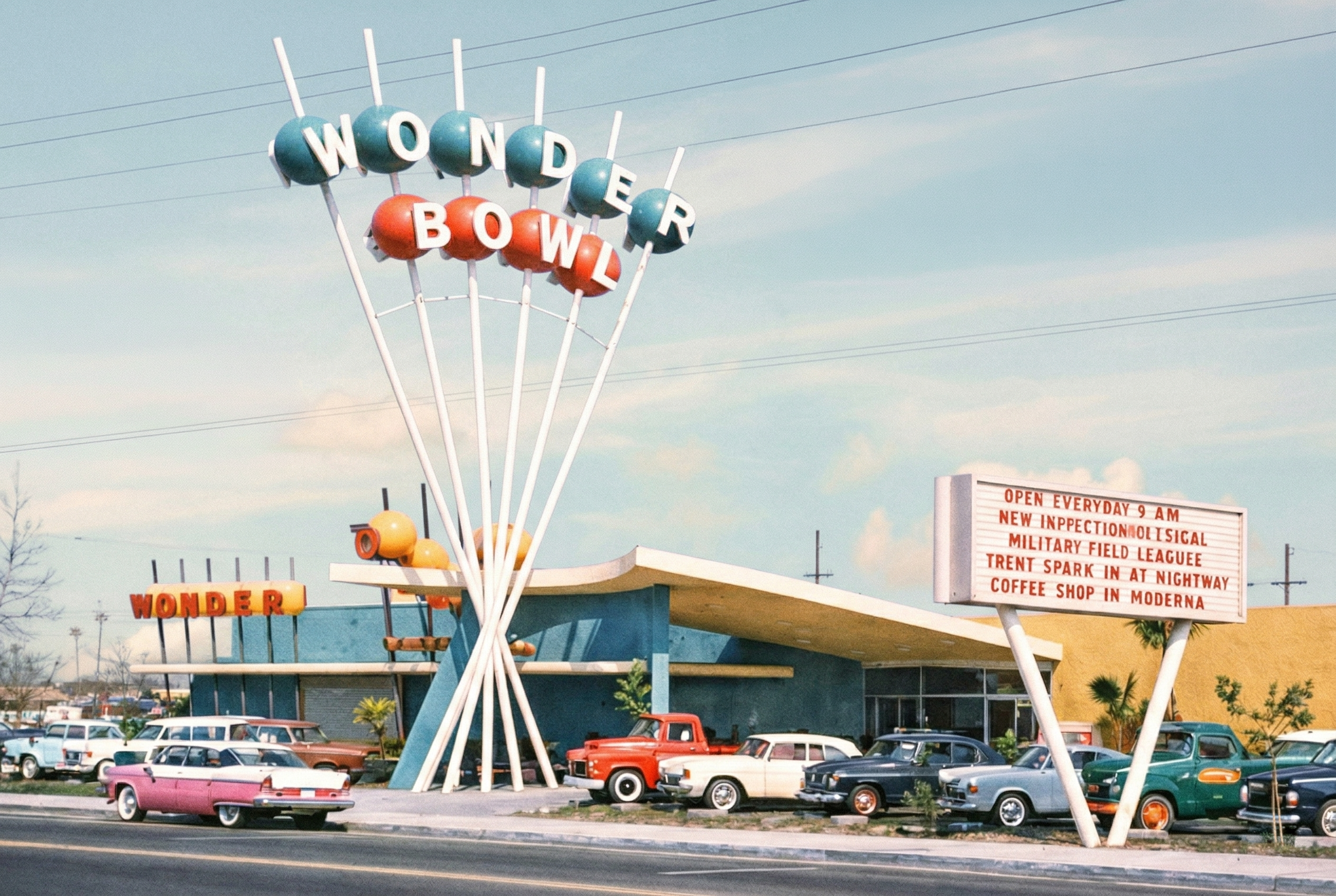 A Googie bowling alley
