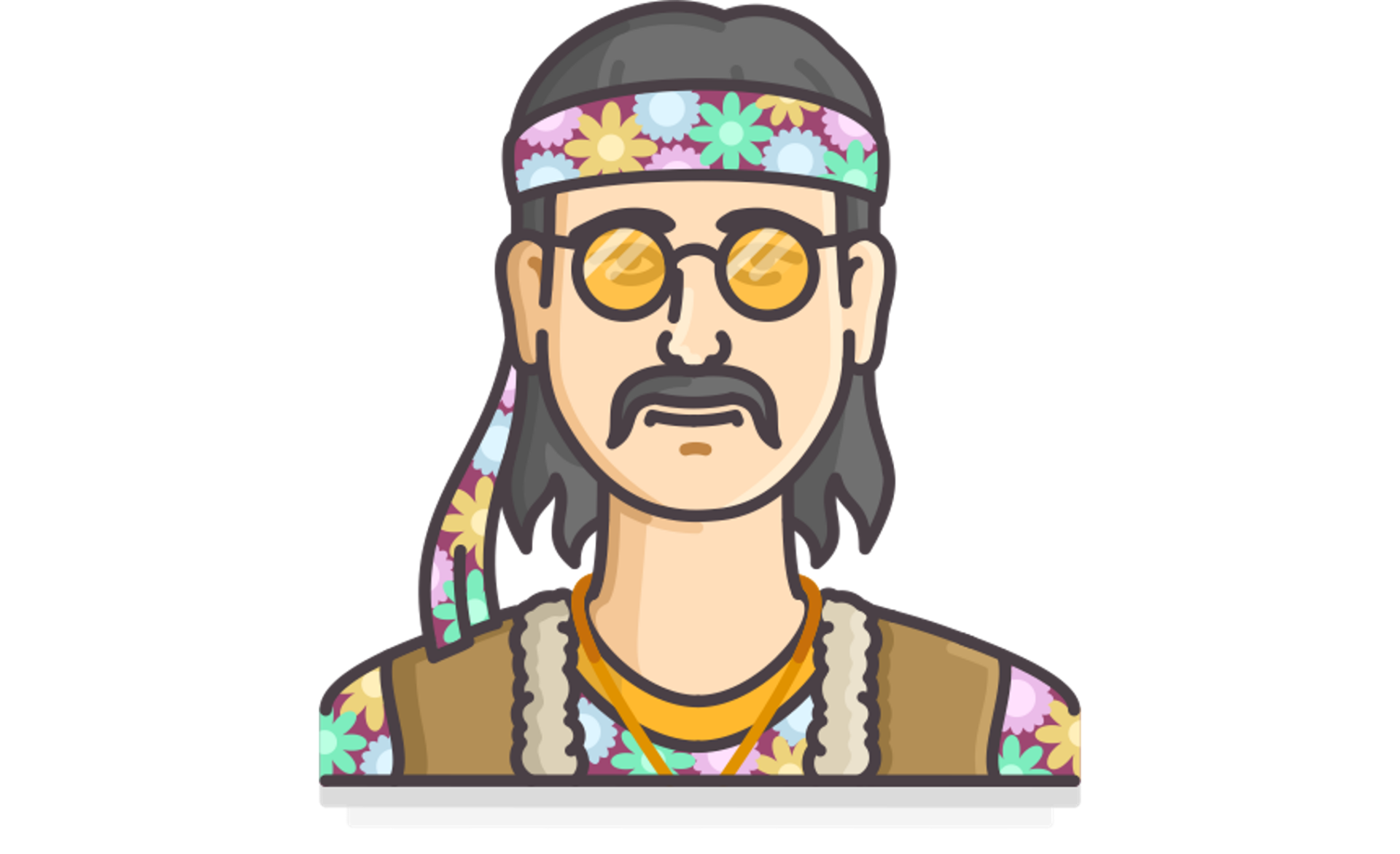Icon of a hippie