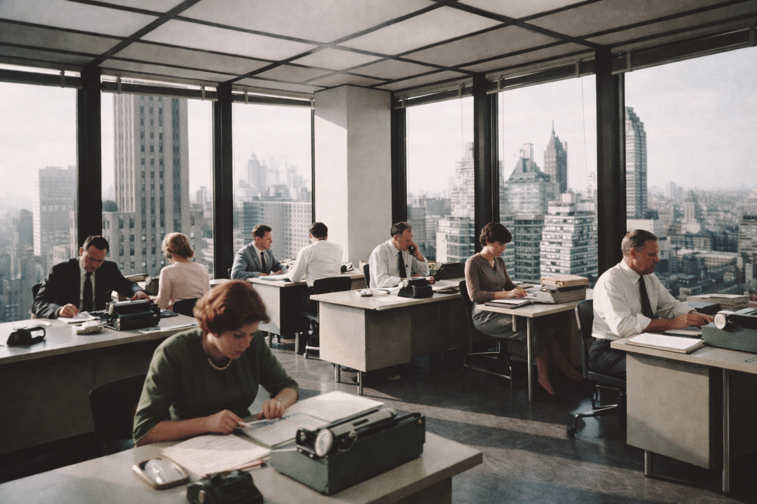 Midcentury legacy Inside the offices of an International Style skyscraper in the 1950s