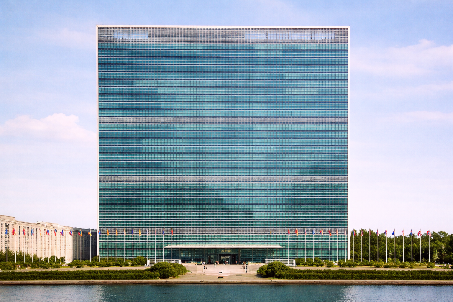 International Style 3 The shiny glass facade of an International Style building