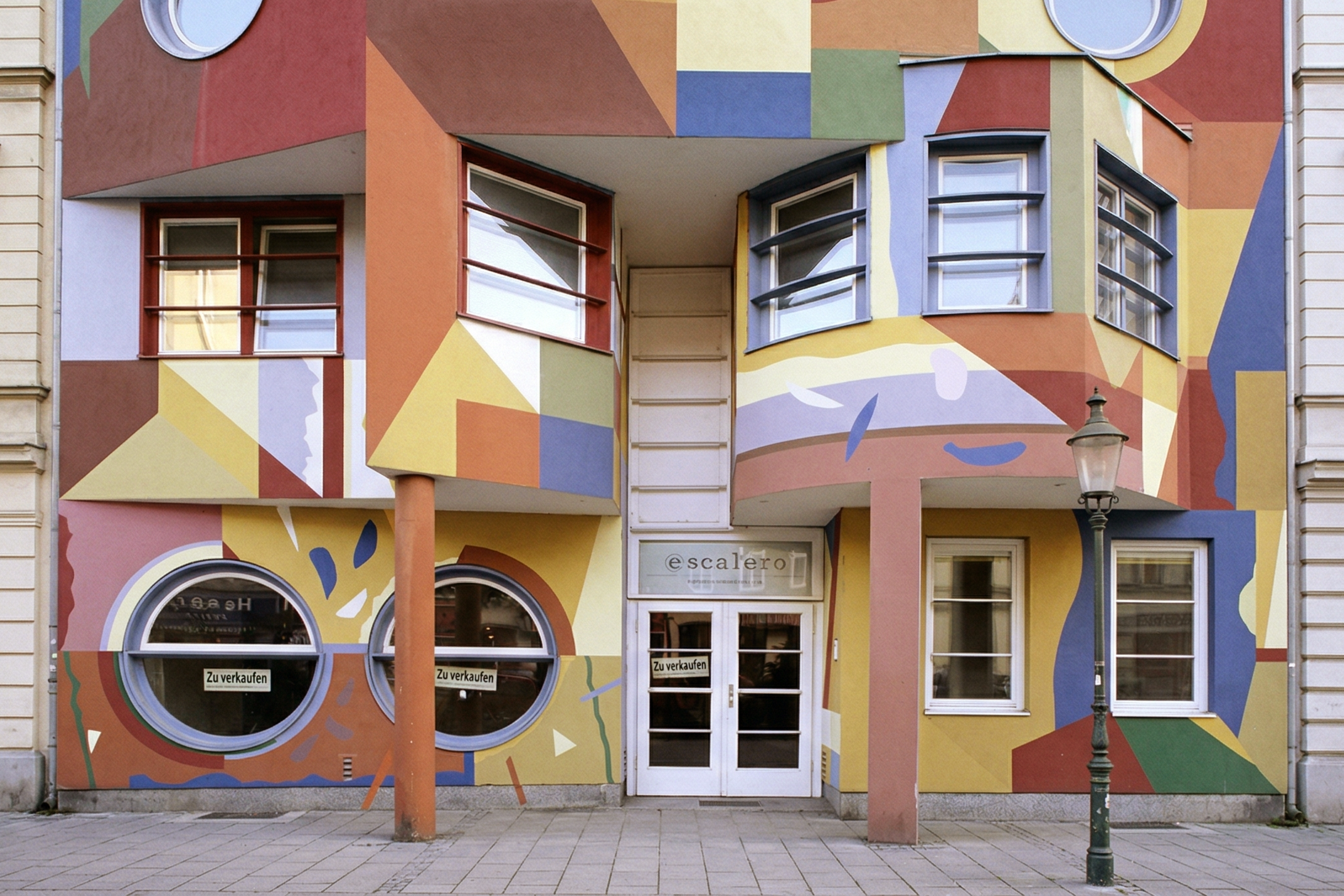 A very colorful, eccentric postmodern building, Ottakringerstrasse 151, in Vienna