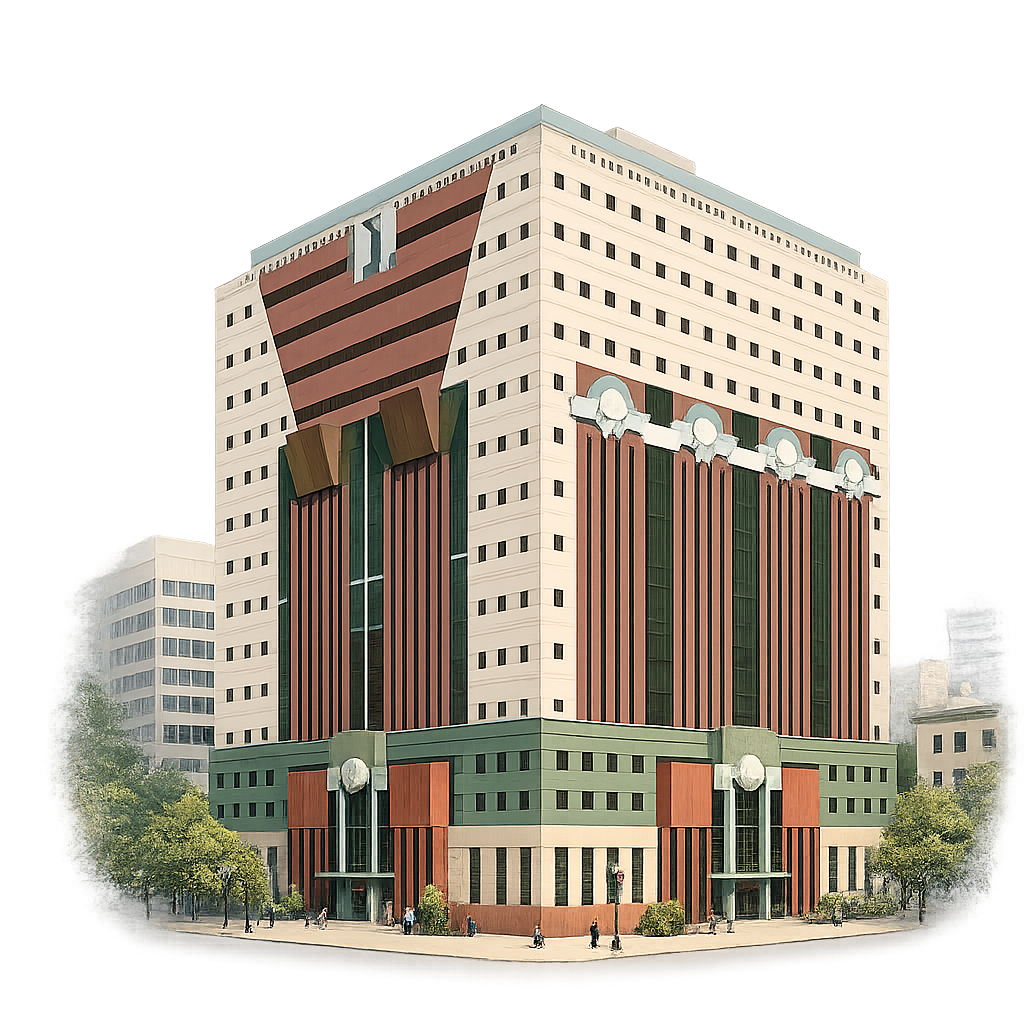 An illustration of a postmodern structure