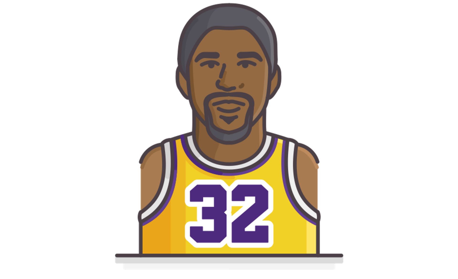 Icon of Magic Johnson in a Lakers jersey from the Showtime era