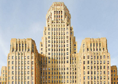 Monolithic Art Deco building
