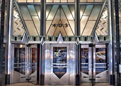 Entrance to an Art Deco building