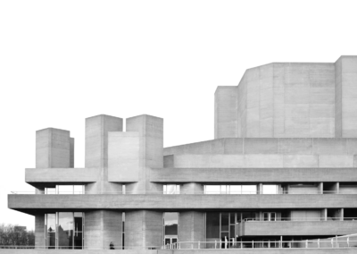 Brutalist Royal National Theatre in London