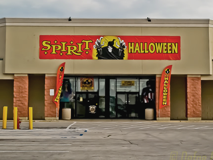 The front of a Halloween store